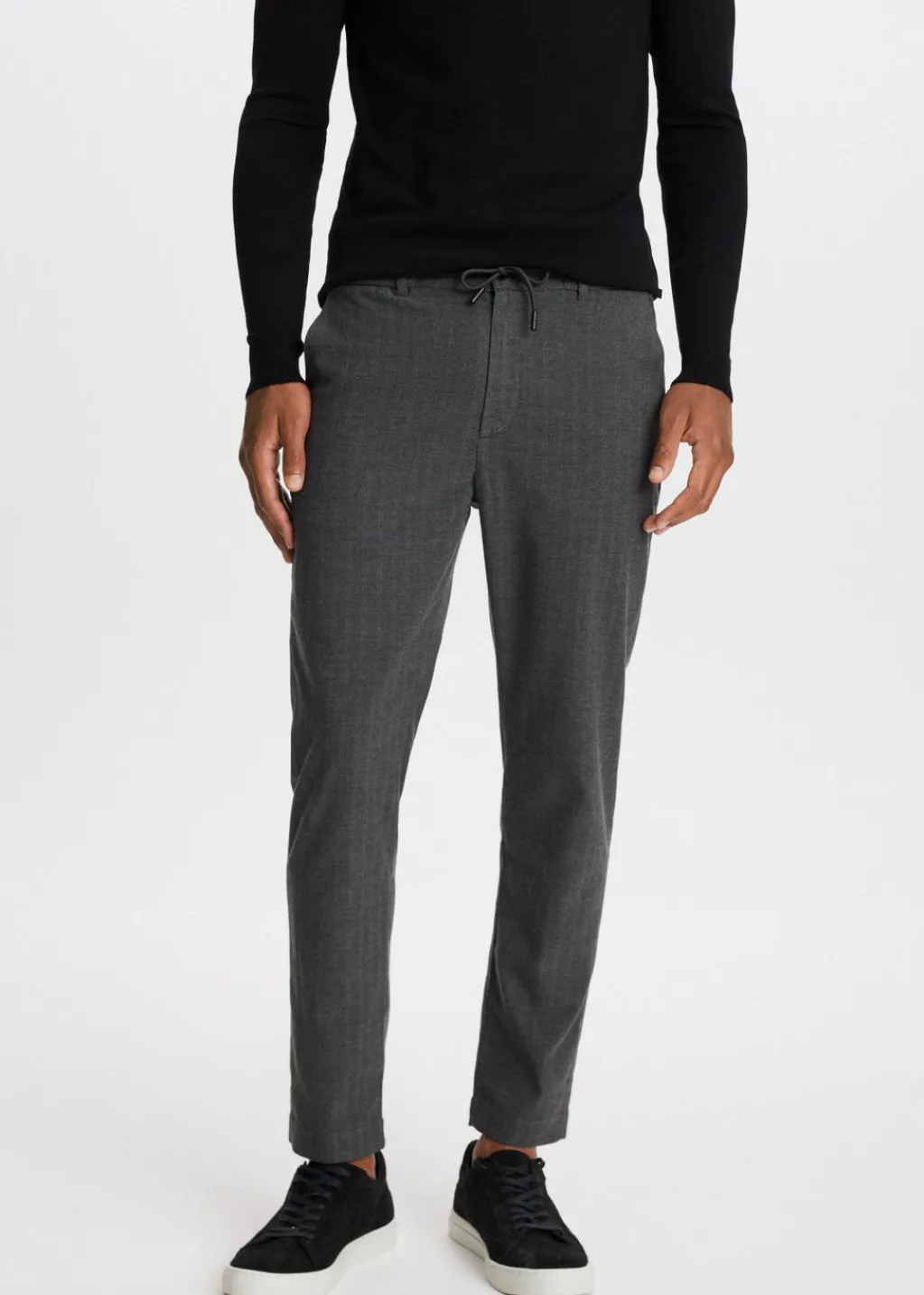 Broeken<The Sting Visgraat pantalon antraciet
