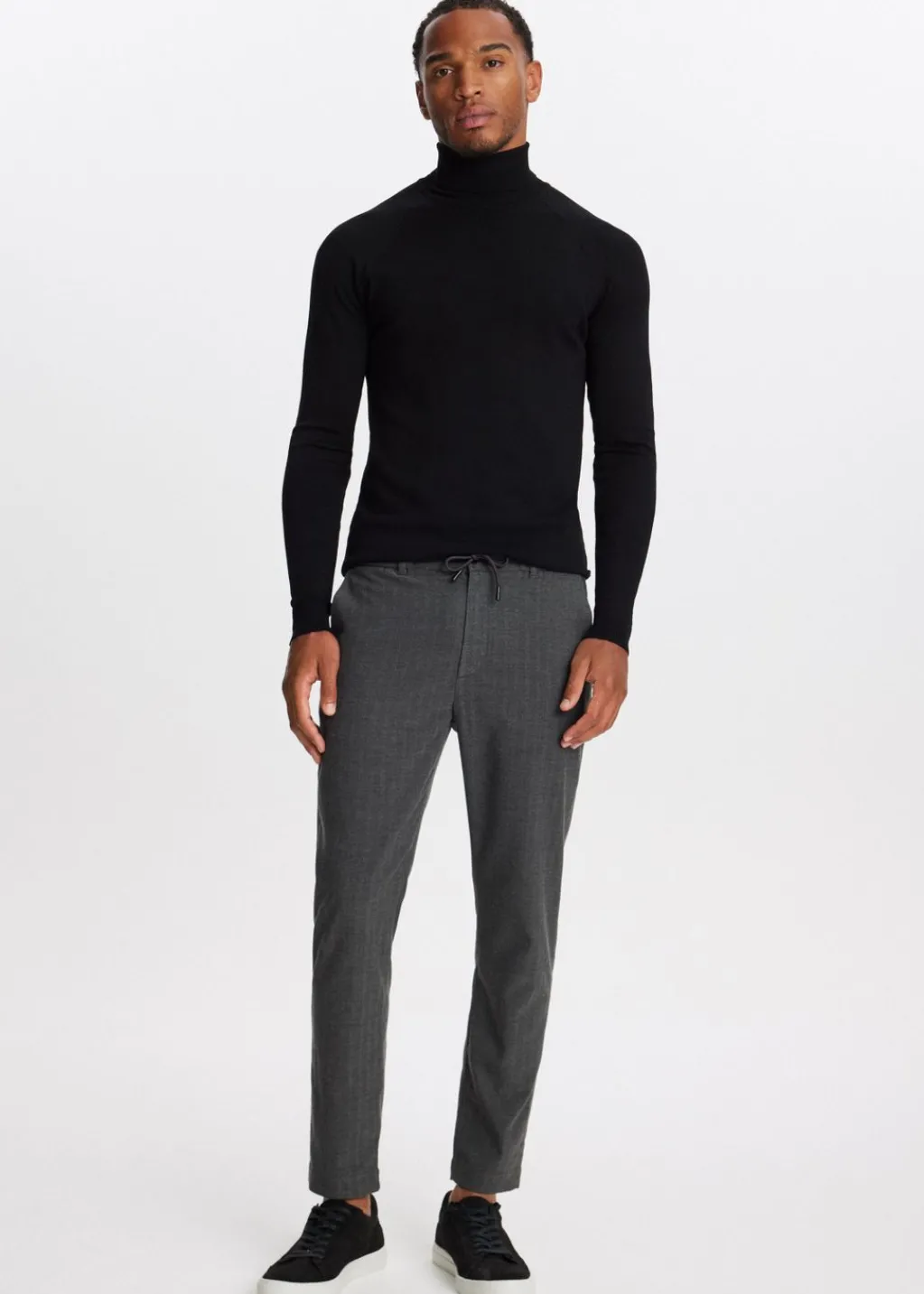 Broeken<The Sting Visgraat pantalon antraciet