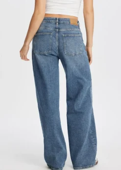 Jeans<The Sting Wide leg jeans middle old washed