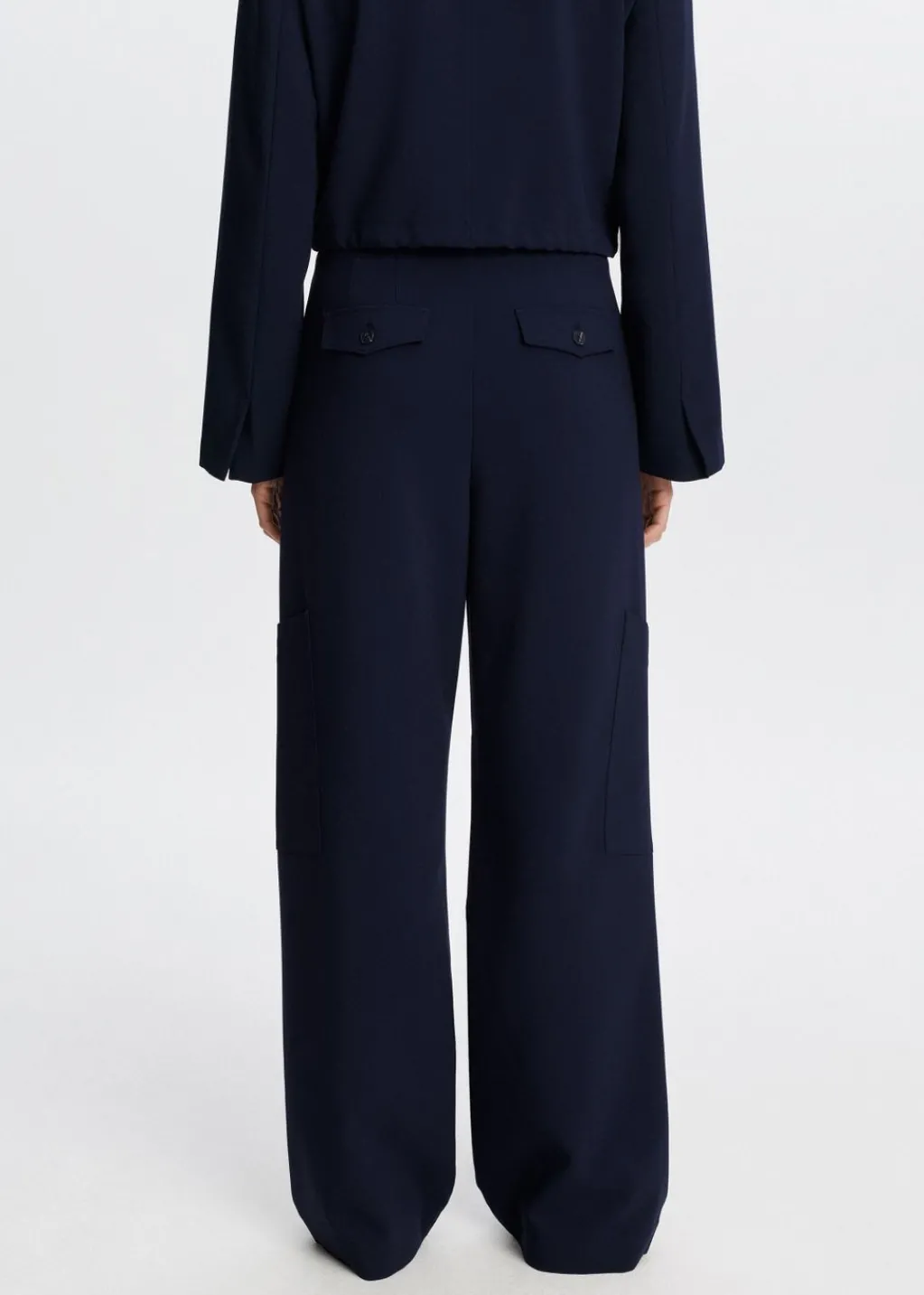 Broeken<The Sting Wijde broek met cargozakken donkerblauw