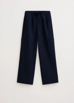 Broeken<The Sting Wijde broek met cargozakken donkerblauw