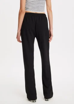 Basics|Broeken<The Sting Wijde broek met pintuck zwart