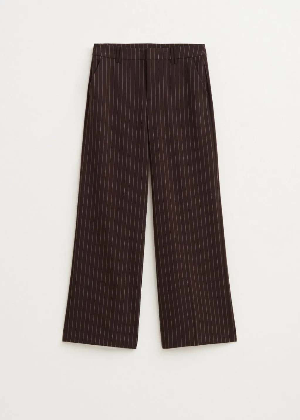 Broeken<The Sting Wijde broek met strepen donkerbruin