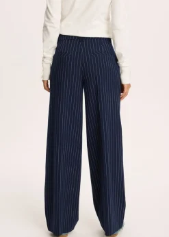 Broeken<The Sting Wijde broek met strepen donkerblauw