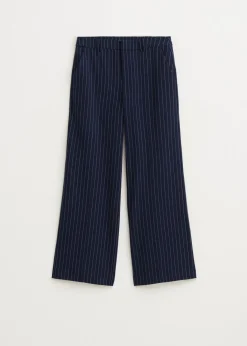 Broeken<The Sting Wijde broek met strepen donkerblauw