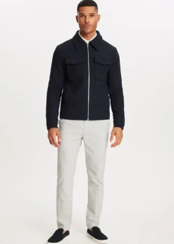 Jassen<The Sting Wolmix jas met rits donkerblauw