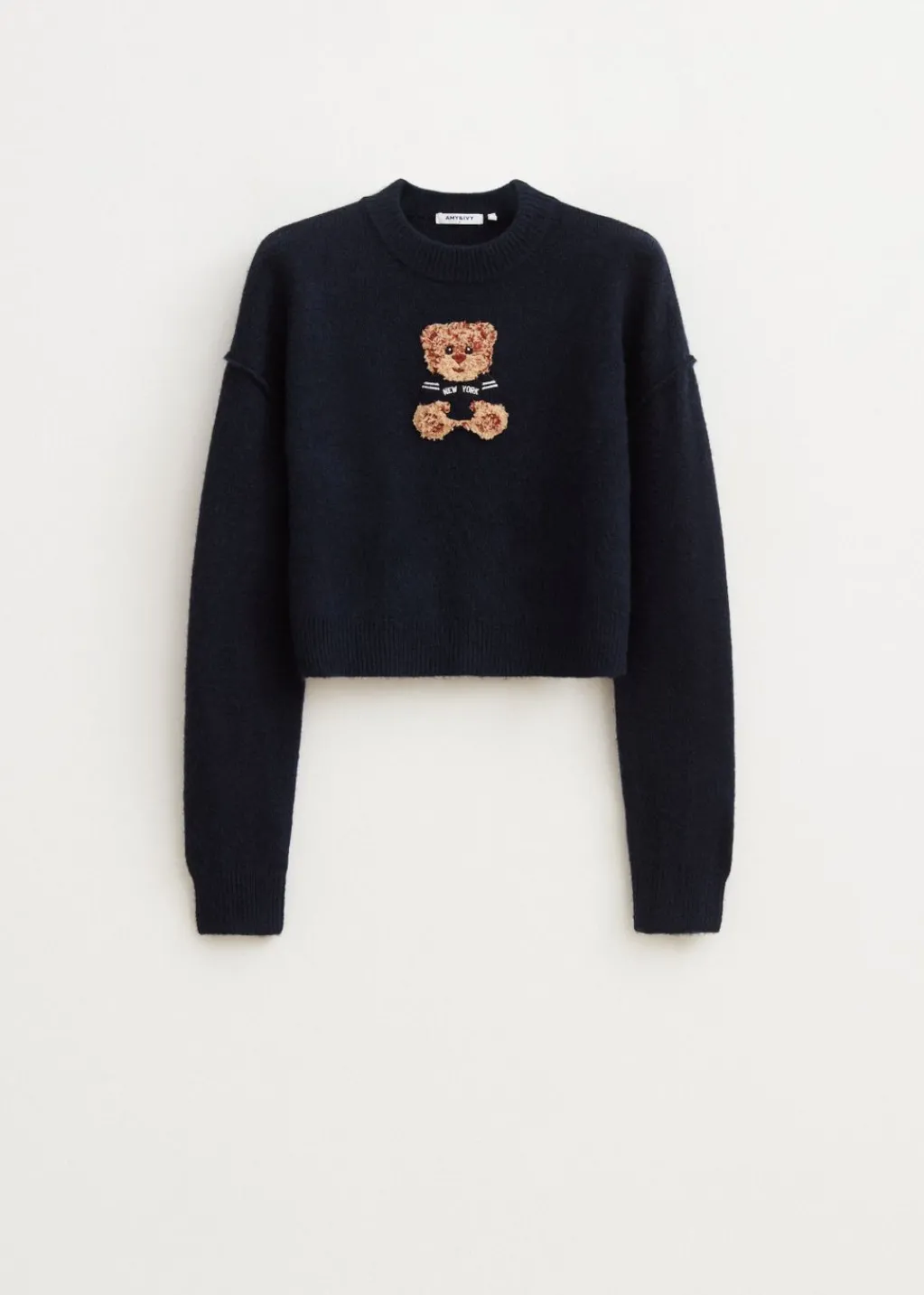 Truien En Vesten<The Sting Zachte cropped trui donkerblauw