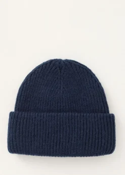 Mutsen<The Sting Zachte rib muts donkerblauw