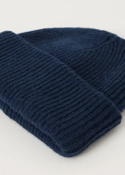 Mutsen<The Sting Zachte rib muts donkerblauw